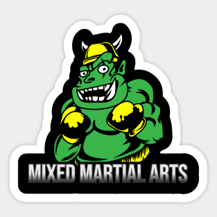 MMA FIGHTER ORC OGRE MIXED MARTIAL ARTS DESIGN Sticker